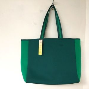 New SUMMERSALT The Perfect Beach Tote Neoprene Bag in Blue / Green